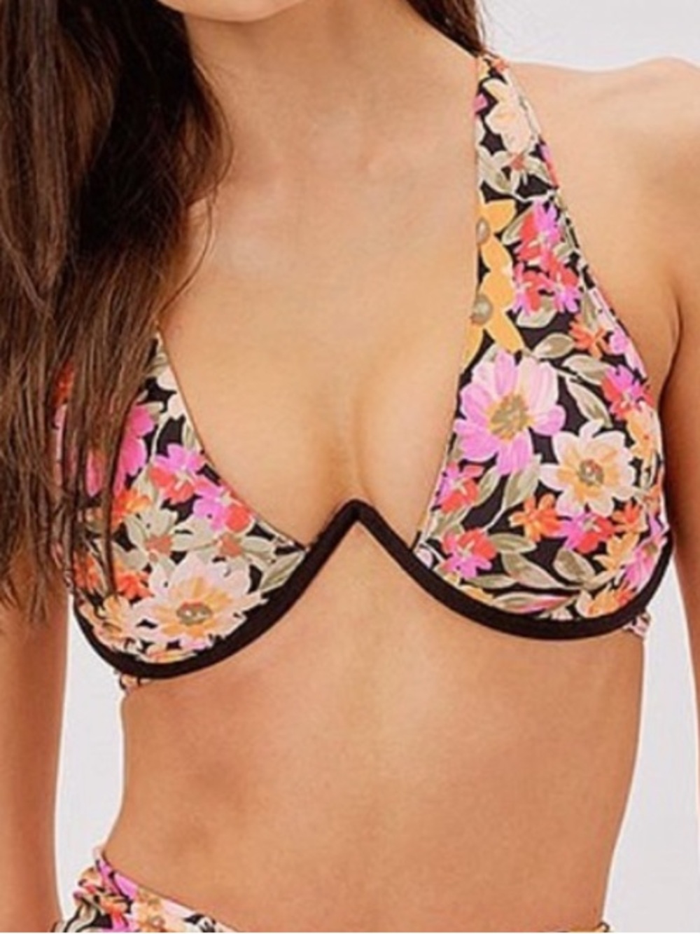 For Love and Lemons | Vienna Floral‎ Swim Top